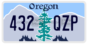 432QZP  license plate in OR