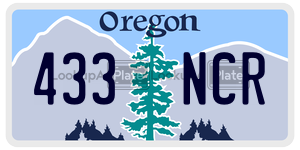 433NCR  license plate in OR