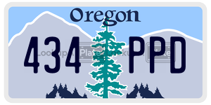 434PPD  license plate in OR