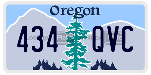 434QVC  license plate in OR
