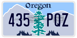 435PQZ license plate in Oregon