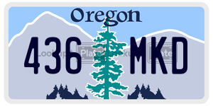 436MKD  license plate in OR