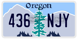 436NJY  license plate in OR