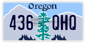 436QHQ  license plate in OR