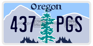 437PGS  license plate in OR