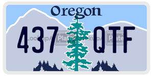 437QTF  license plate in OR