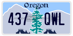 437QWL  license plate in OR