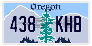 438KHB  license plate in OR