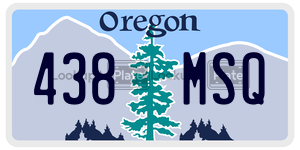 438MSQ  license plate in OR