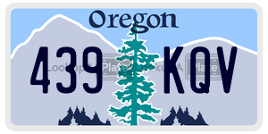 439KQV license plate in Oregon