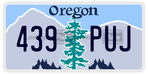 439PUJ  license plate in OR