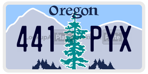 441PYX license plate in Oregon