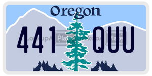 441QUU  license plate in OR