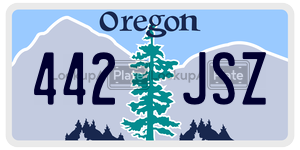 442JSZ  license plate in OR