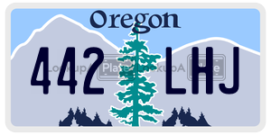 442LHJ  license plate in OR