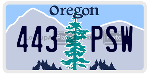 443PSW  license plate in OR