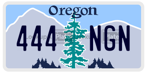 444NGN  license plate in OR