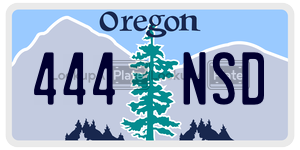 444NSD  license plate in OR