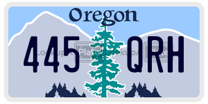 445QRH  license plate in OR