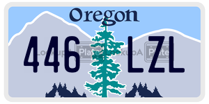 446LZL  license plate in OR