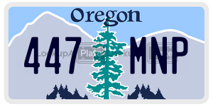 447MNP  license plate in OR