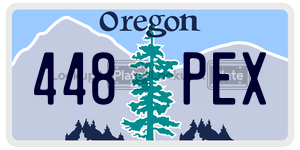 448PEX  license plate in OR