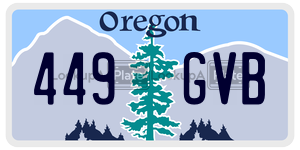 449GVB  license plate in OR