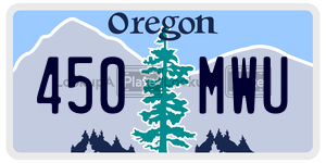 450MWU  license plate in OR