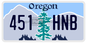 451HNB  license plate in OR