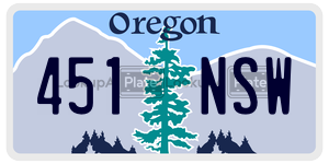 451NSW  license plate in OR