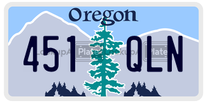 451QLN  license plate in OR