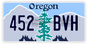 452BVH  license plate in OR