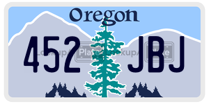 452JBJ license plate in Oregon