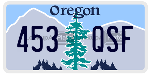 453QSF  license plate in OR