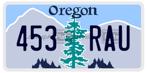 453RAU  license plate in OR