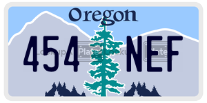 454NEF  license plate in OR