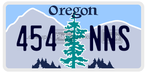 454NNS  license plate in OR