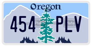454PLV  license plate in OR