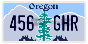 456GHR  license plate in OR
