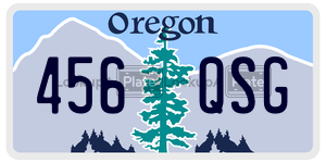 456QSG  license plate in OR