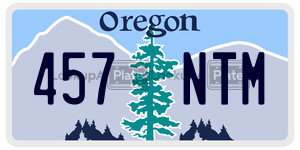 457NTM license plate in Oregon
