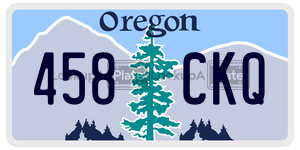 458CKQ  license plate in OR