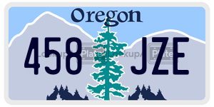 458JZE  license plate in OR
