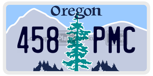 458PMC  license plate in OR