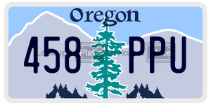 458PPU license plate in Oregon