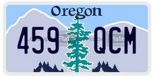 459QCM  license plate in OR