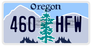 460HFW  license plate in OR