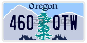 460QTW  license plate in OR