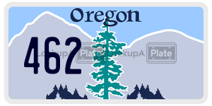 462  license plate in OR