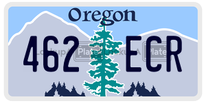 462ECR license plate in Oregon